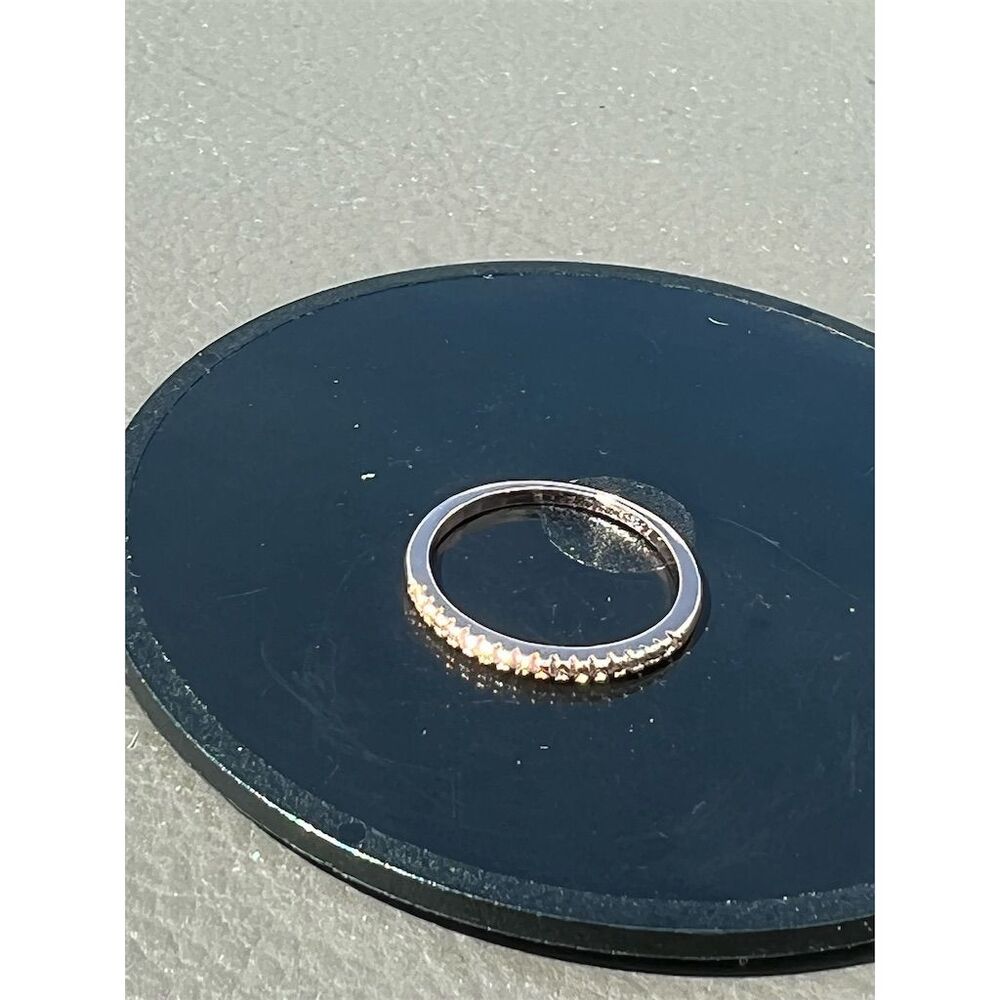 Rose Gold Zircon Ring 8 - Picture 3 of 14
